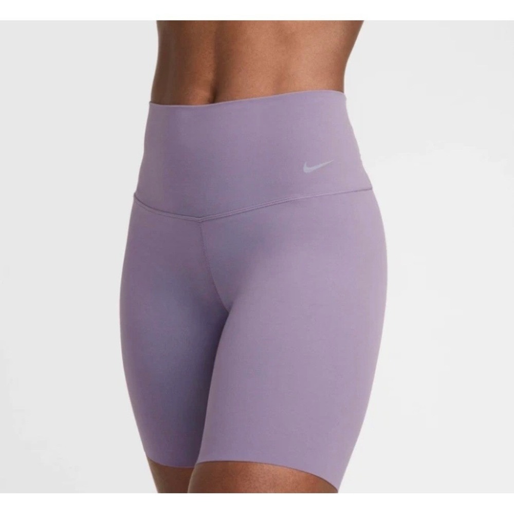 Nike Zenvy High Waisted Biker Shorts XS Purple NWT Dri-FIT Yoga Activewear